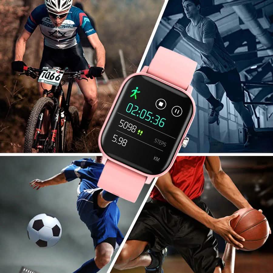 Smartwatch Fitness-Tracker mit Herzfrequenz, Blutdruck, Blutsauerstoff, Schlaf-Tracking & mehr