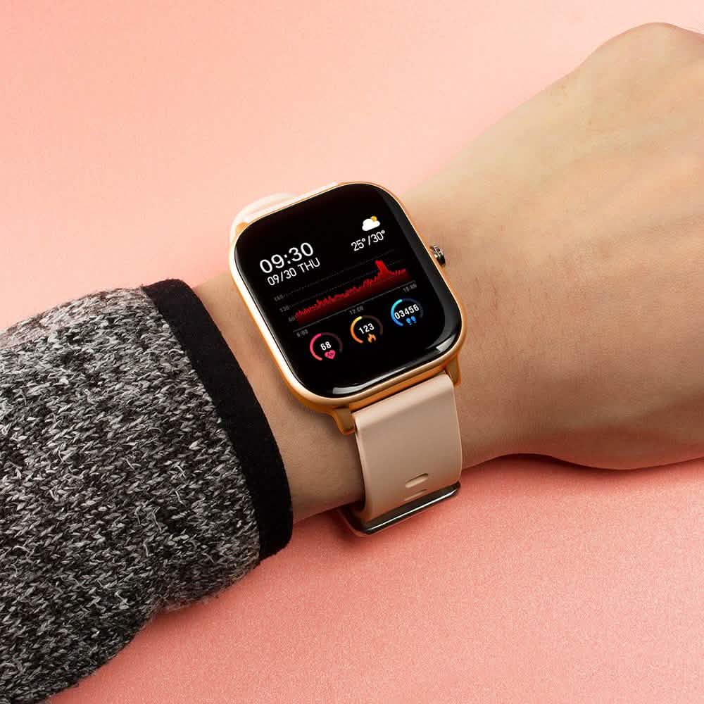 Smartwatch Fitness-Tracker mit Herzfrequenz, Blutdruck, Blutsauerstoff, Schlaf-Tracking & mehr