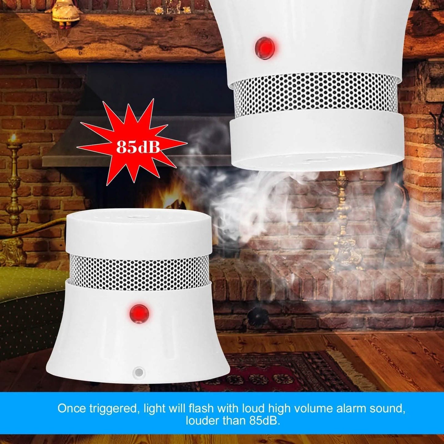 Intelligenter WLAN-Rauchmelder mit Fotoelektrik, Standalone