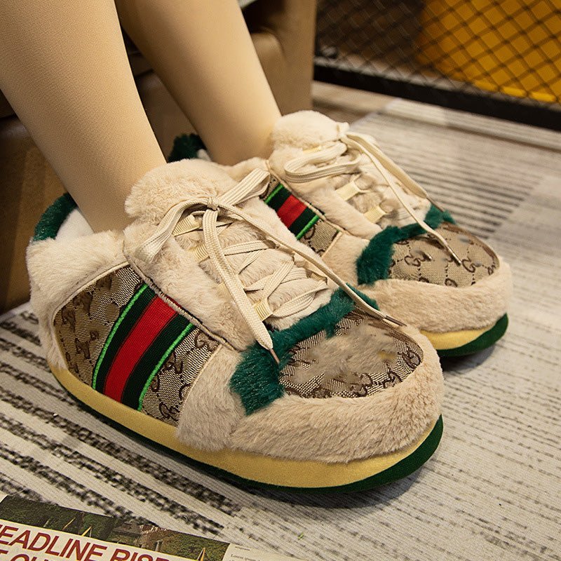 Sneaker-Hausschuhe, inspiriert von Gucci, Unisex für Erwachsene und Kinder