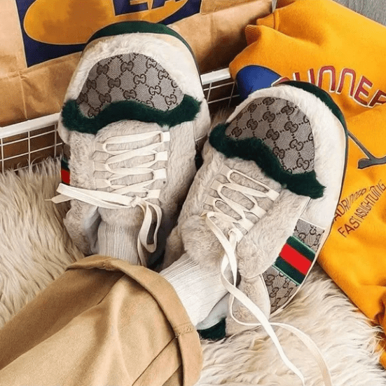 Sneaker-Hausschuhe, inspiriert von Gucci, Unisex für Erwachsene und Kinder