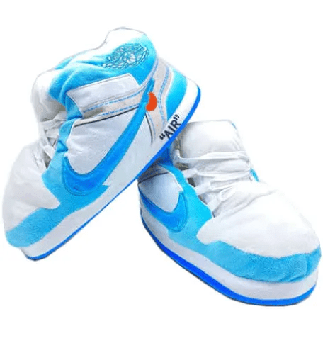 Sneaker-Hausschuhe Off-White OG blau Jordan 1 unisex für Erwachsene und Kinder