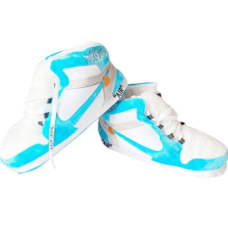 Sneaker-Hausschuhe Off-White OG blau Jordan 1 unisex für Erwachsene und Kinder