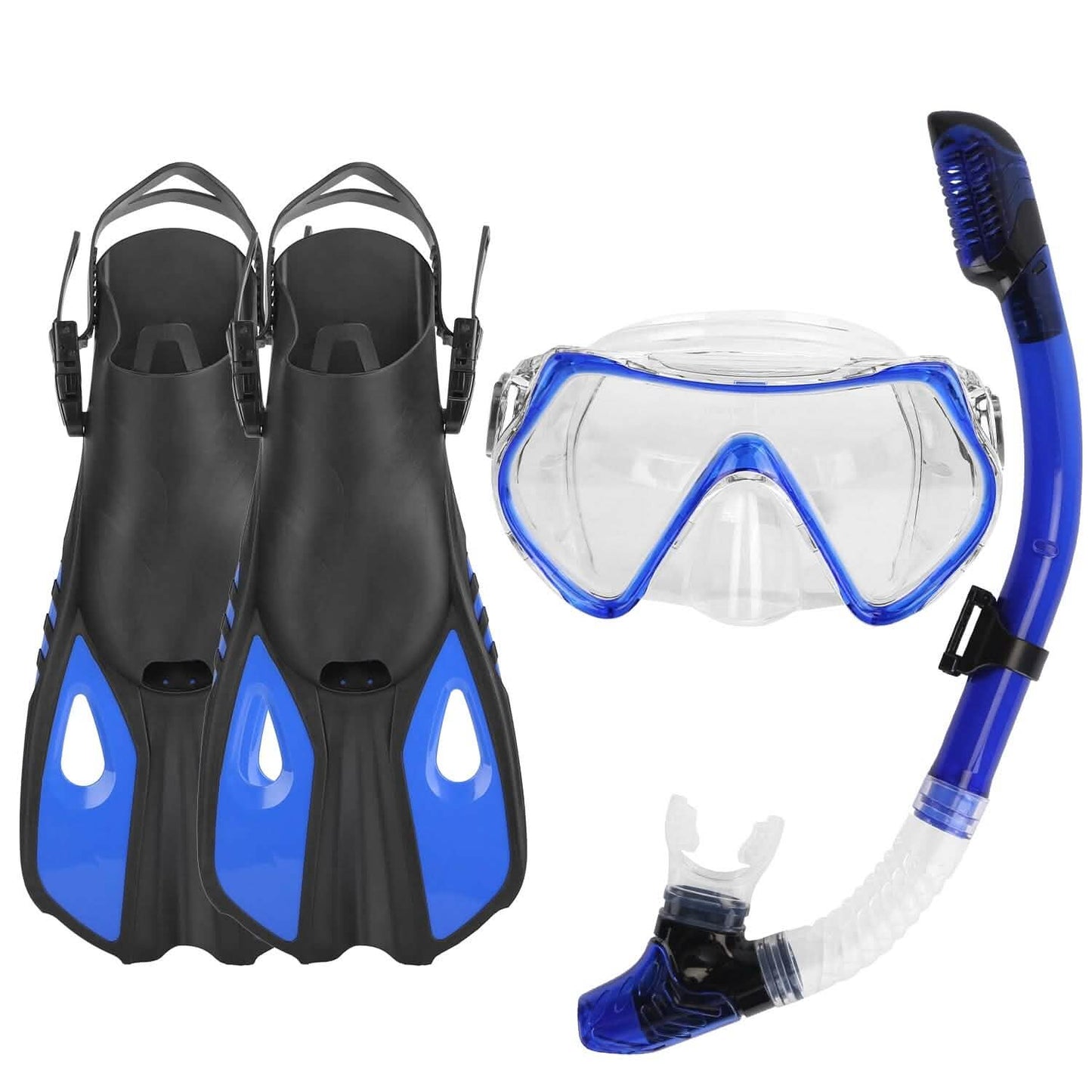 Schnorchelset Maske Flossen mit verstellbaren Schwimmflossen