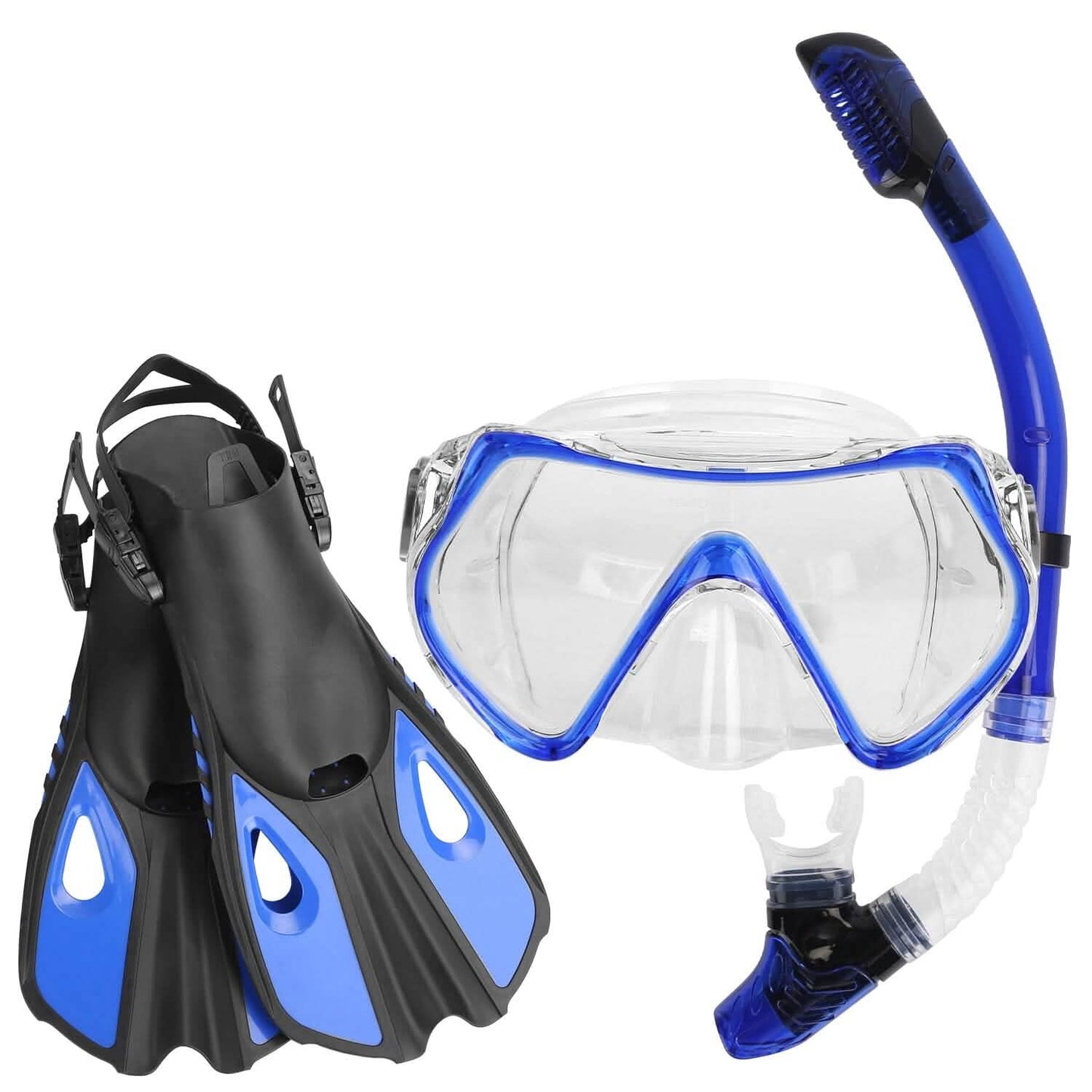 Schnorchelset Maske Flossen mit verstellbaren Schwimmflossen