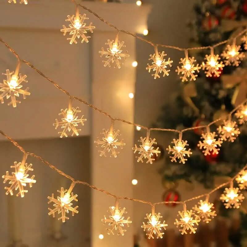 LED-Lichterkette Schneeflocke 152cm/60 Zoll