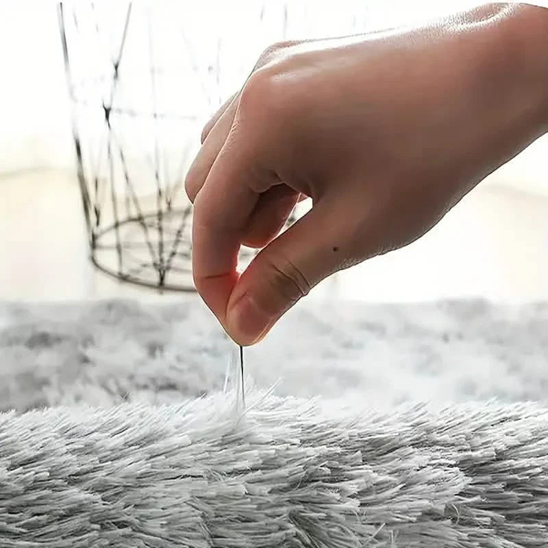 Weicher, flauschiger Hochflor-Teppich für Wohnzimmer und Schlafzimmer – rutschfest, maschinenwaschbar