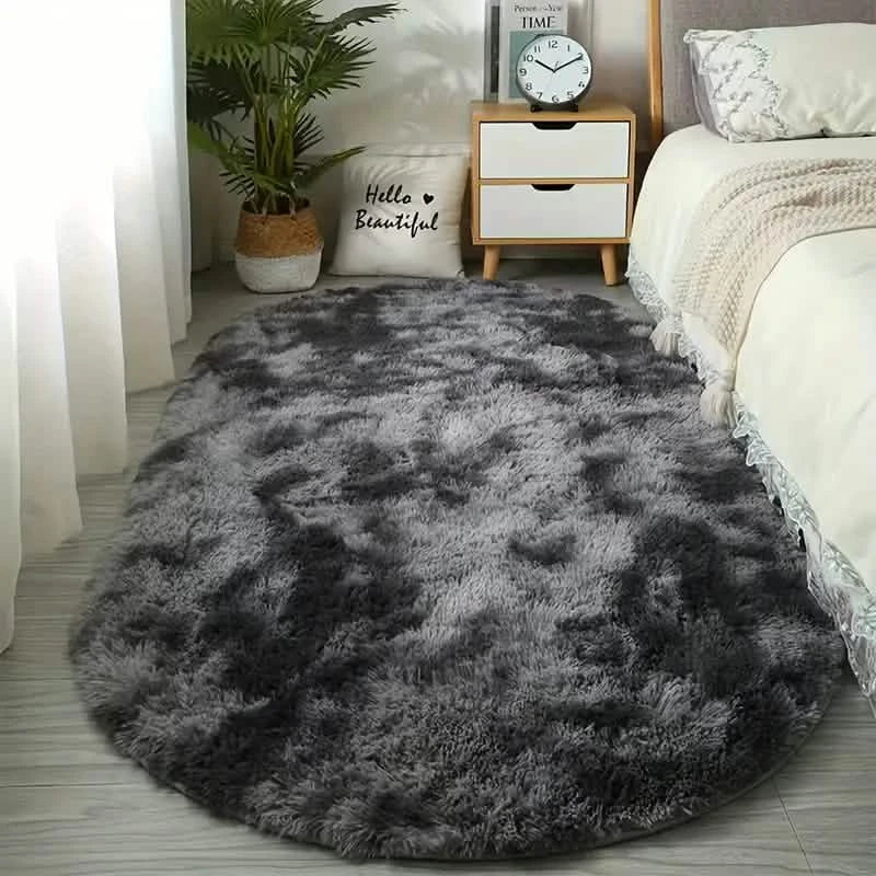 Weicher, flauschiger Hochflor-Teppich für Wohnzimmer und Schlafzimmer – rutschfest, maschinenwaschbar