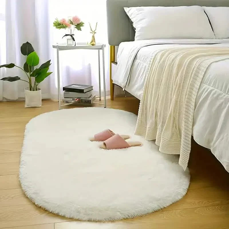 Weicher, flauschiger Hochflor-Teppich für Wohnzimmer und Schlafzimmer – rutschfest, maschinenwaschbar