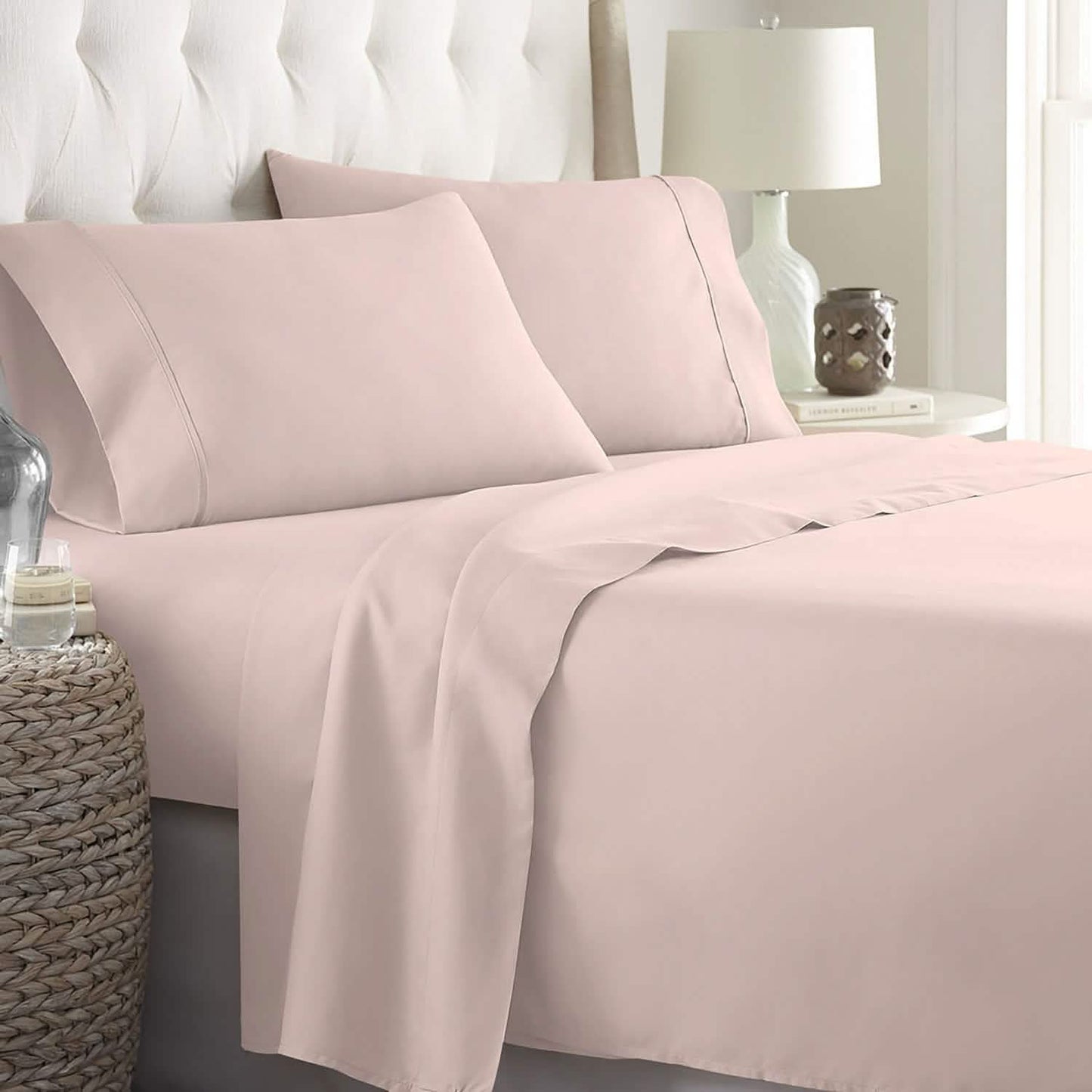 Soft Home 1800 Serie Mikrofaser Uni-Bettlaken-Set, extra weich