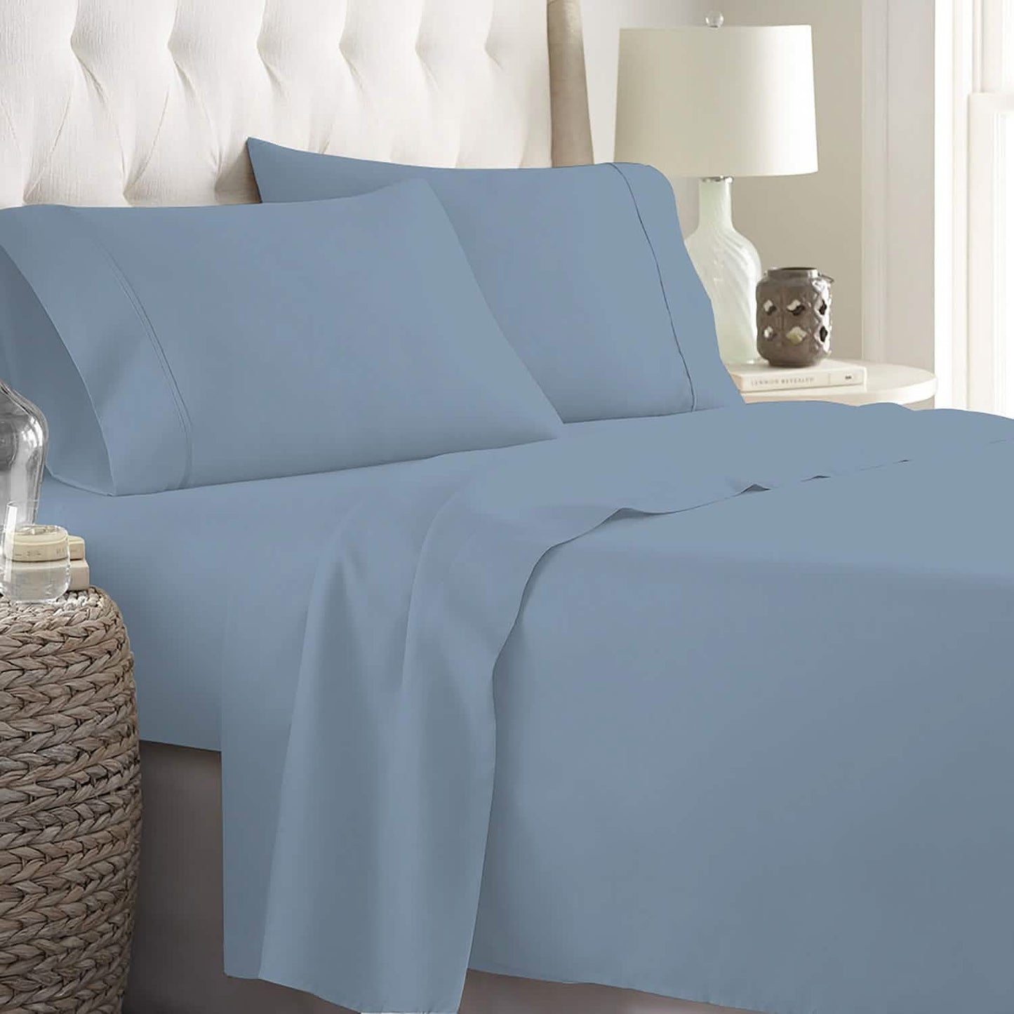Soft Home 1800 Serie Mikrofaser Uni-Bettlaken-Set, extra weich