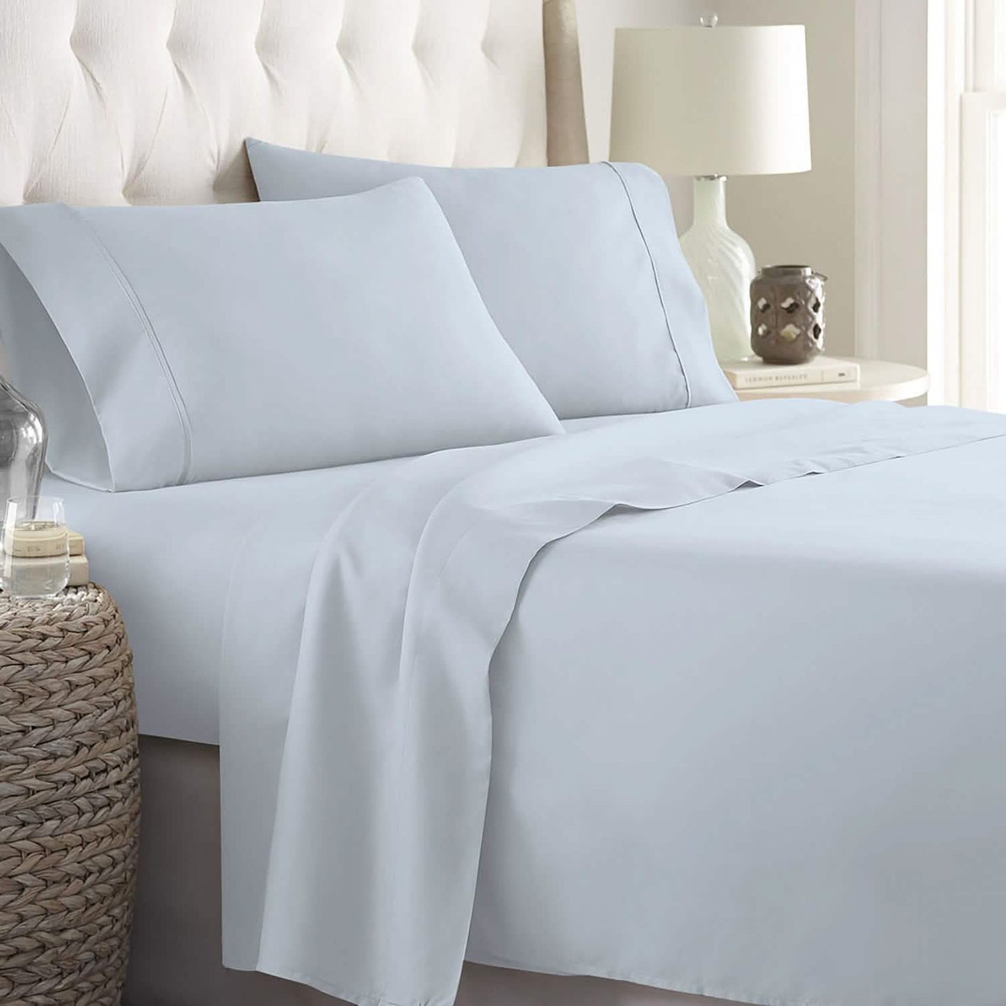 Soft Home 1800 Serie Mikrofaser Uni-Bettlaken-Set, extra weich