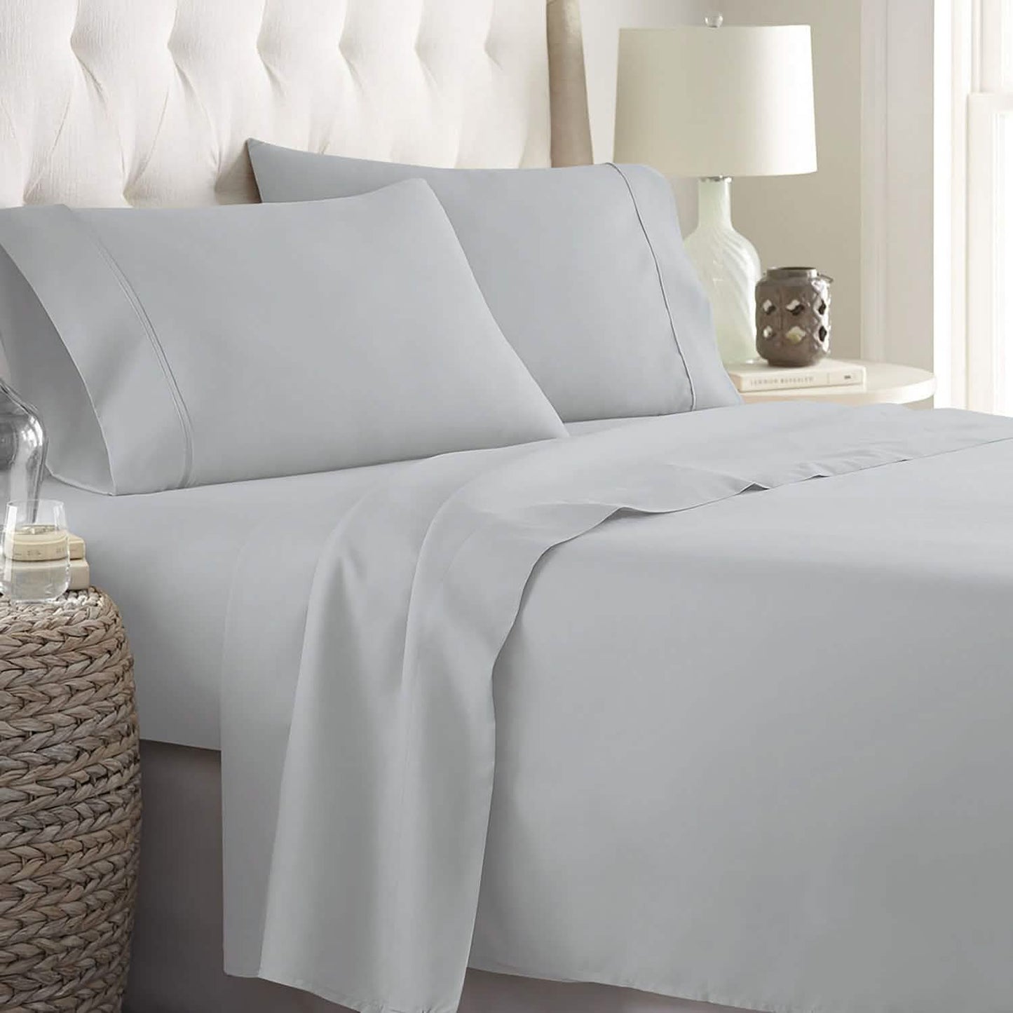 Soft Home 1800 Serie Mikrofaser Uni-Bettlaken-Set, extra weich