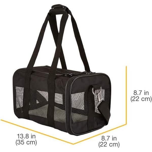 Transporttasche für Haustiere mit weicher Seitenwand aus Mesh-Gewebe