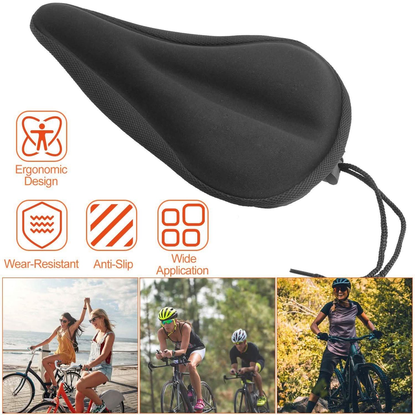 Weicher Silikon Gel Fahrradsattel Überzug