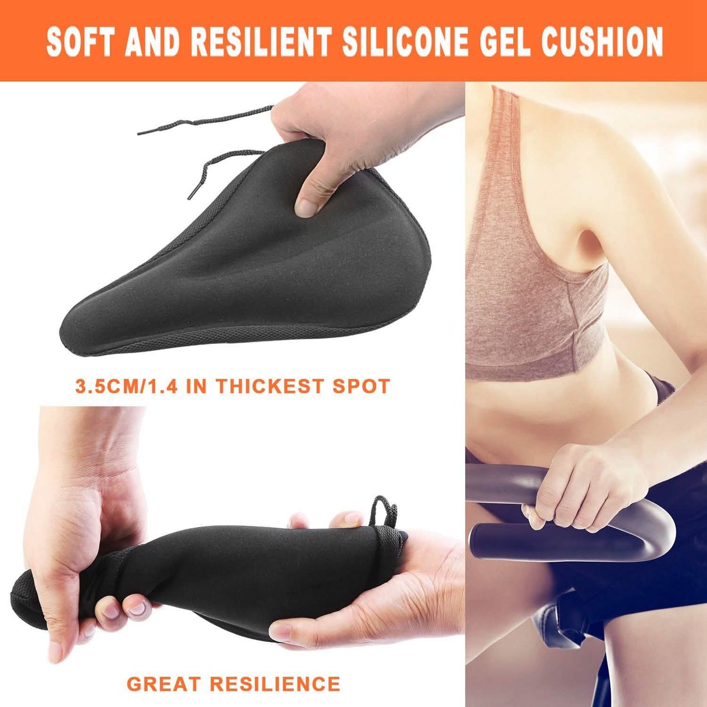 Weicher Silikon Gel Fahrradsattel Überzug