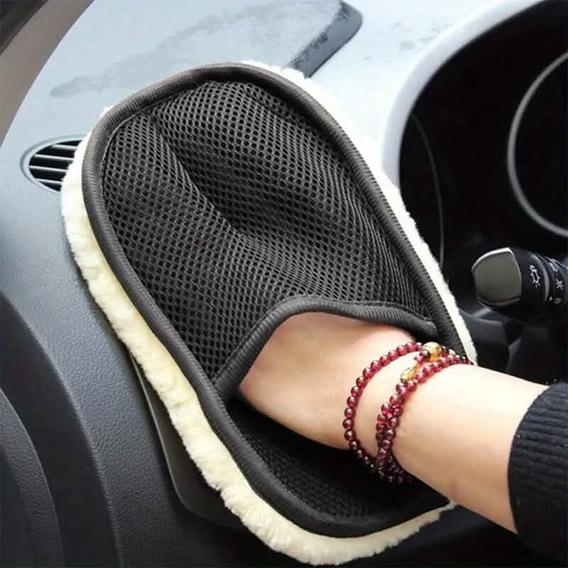 Waschhandschuh aus weicher Wolle für die Autoreinigung