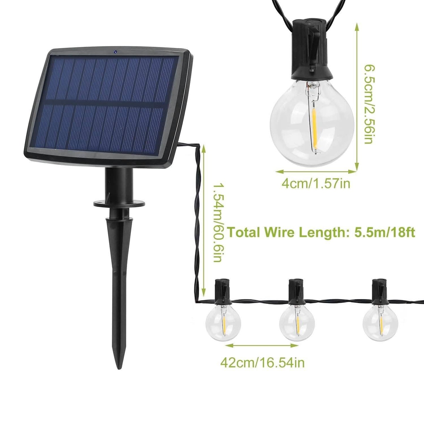 Solar-Lichterkette Waterball LED