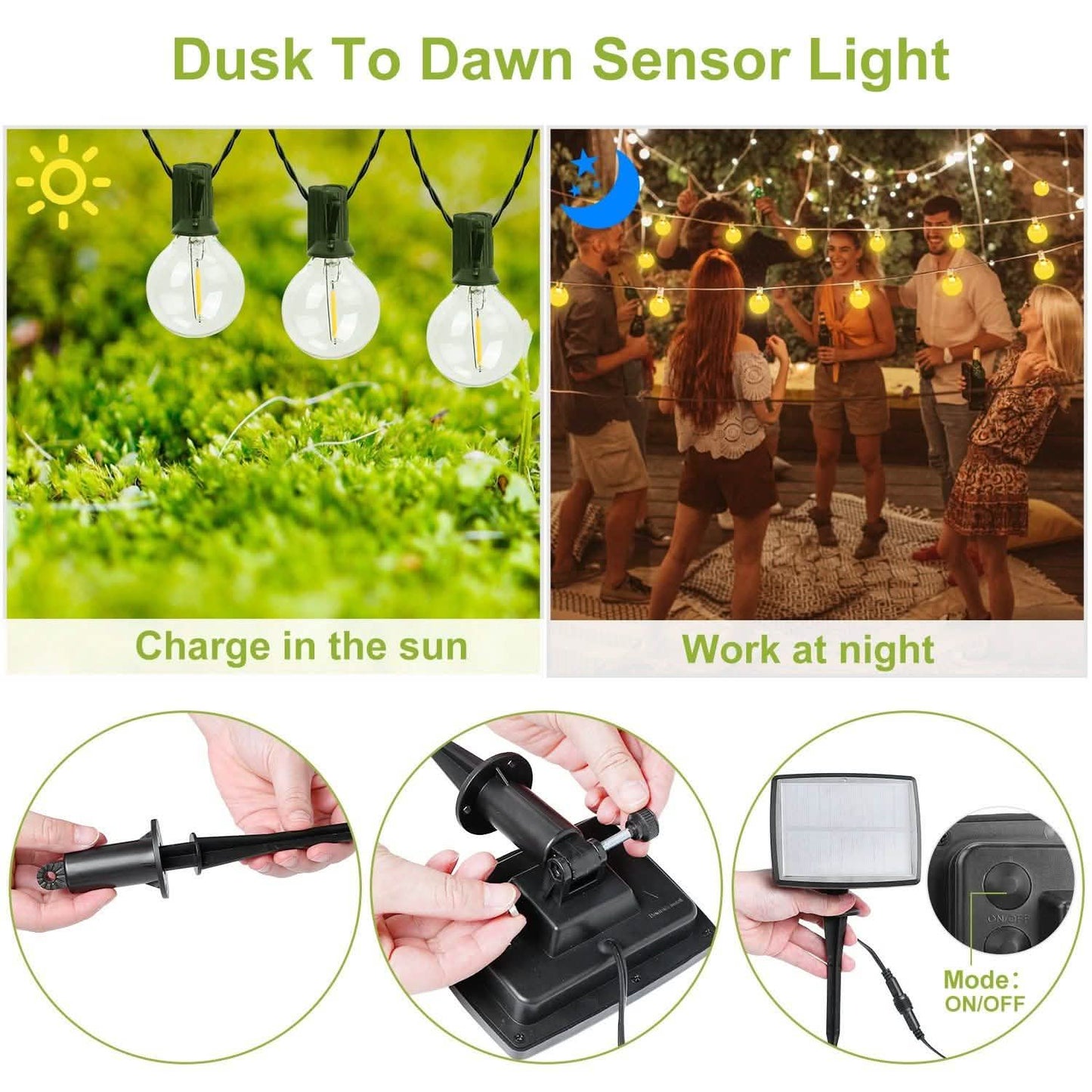 Solar-Lichterkette Waterball LED