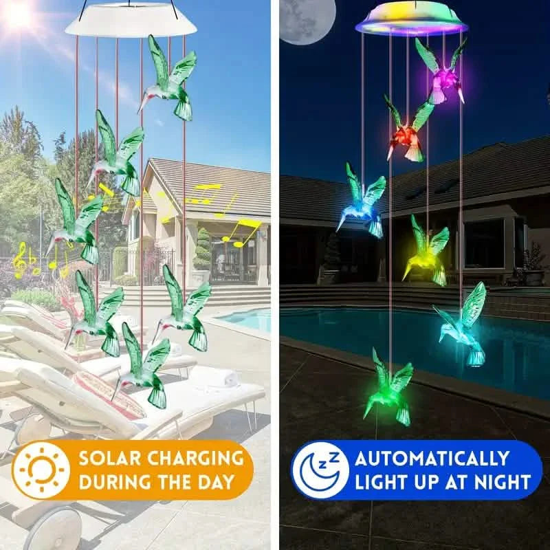 Solar-Kolibri-Klangspiele, Farbwechsel-Solar-Klangspiele