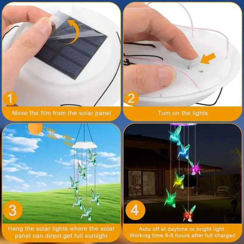 Solar-Kolibri-Klangspiele, Farbwechsel-Solar-Klangspiele