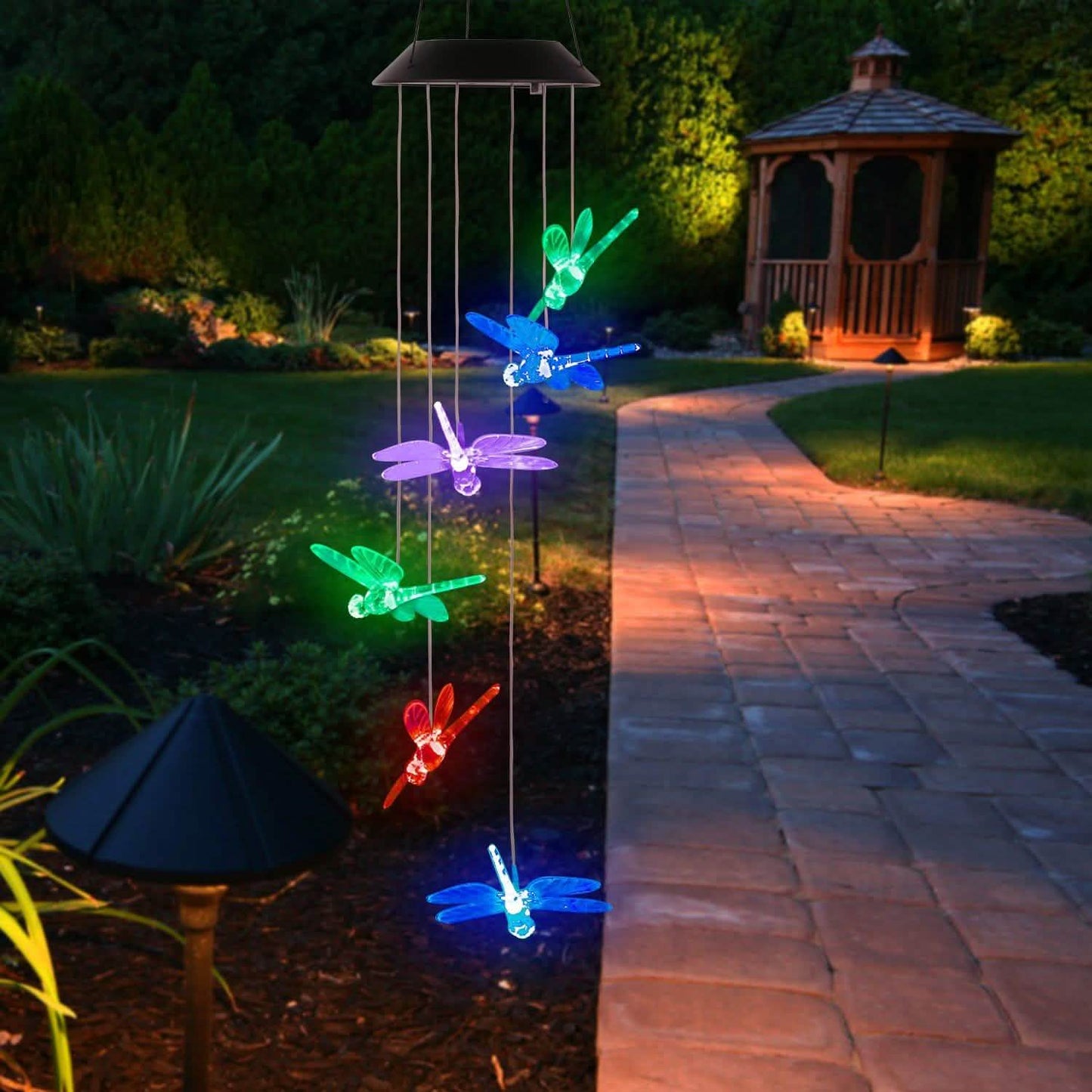 Solarbetriebene Libellenlichter Windspiele