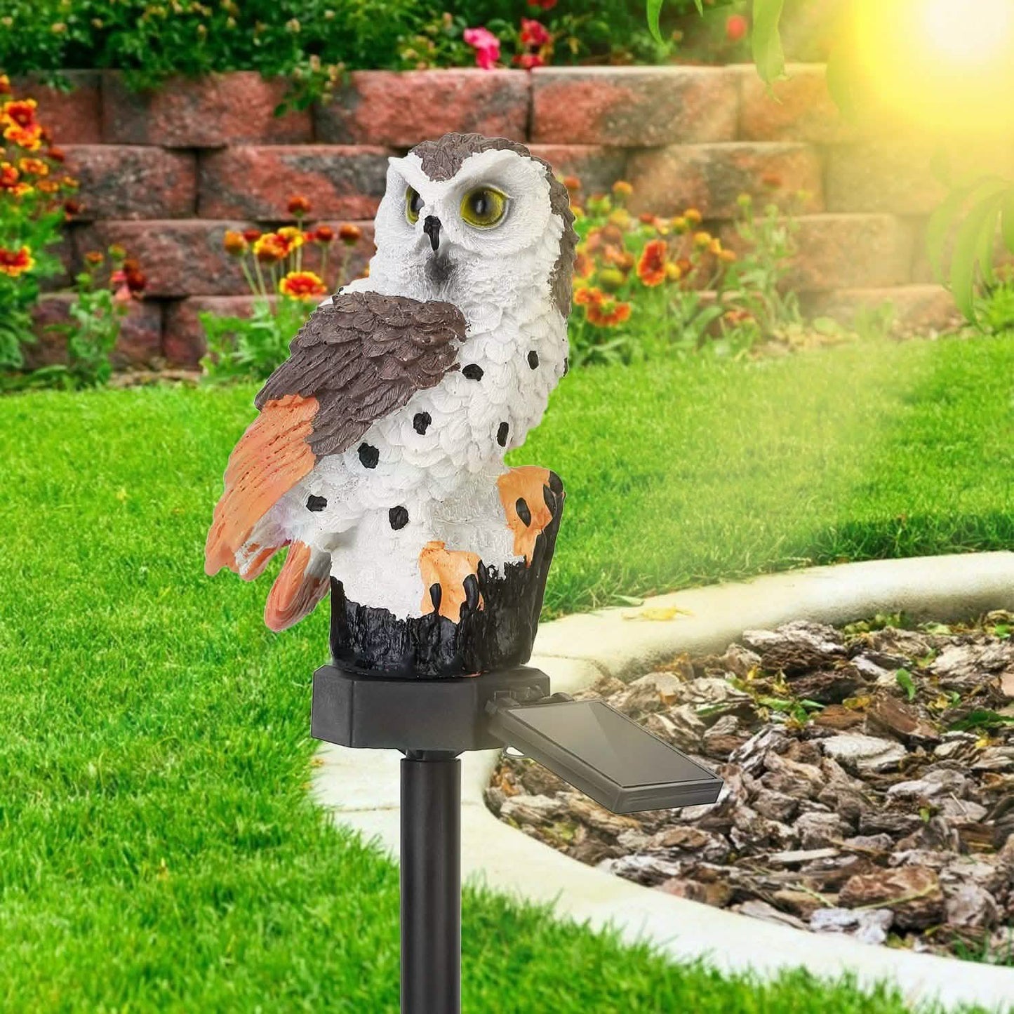 Solar Eulen Gartenleuchte IP65 Wasserdicht