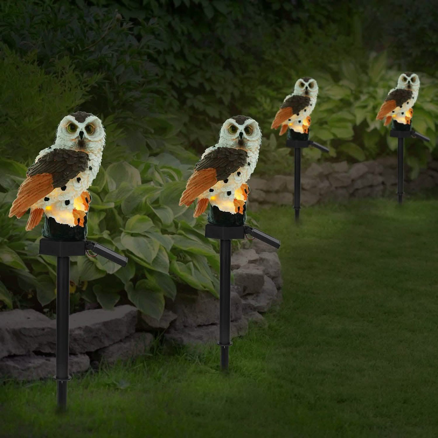 Solar Eulen Gartenleuchte IP65 Wasserdicht