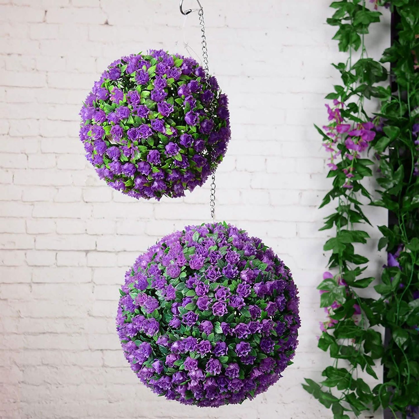 Solarbetriebene Formkugel Künstliche Rose 20 LED-Lichter