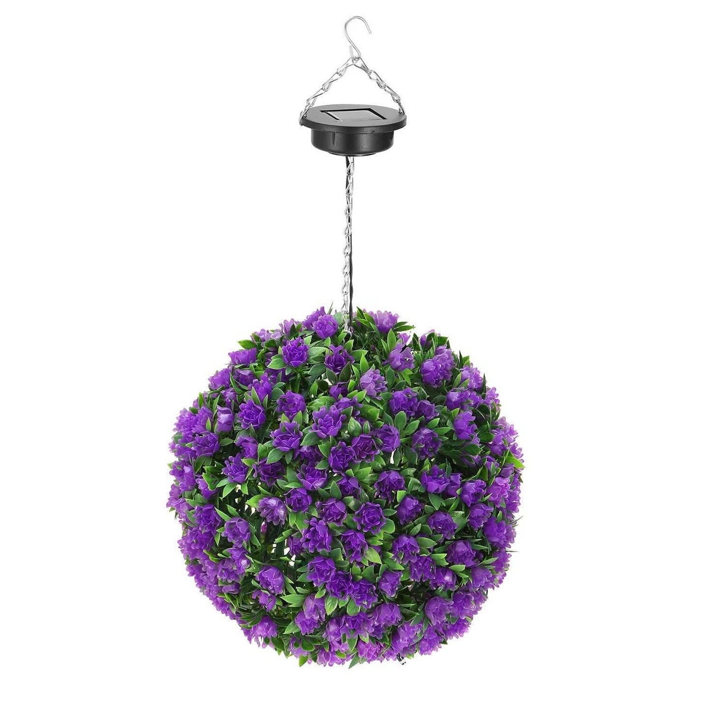 Solarbetriebene Formkugel Künstliche Rose 20 LED-Lichter