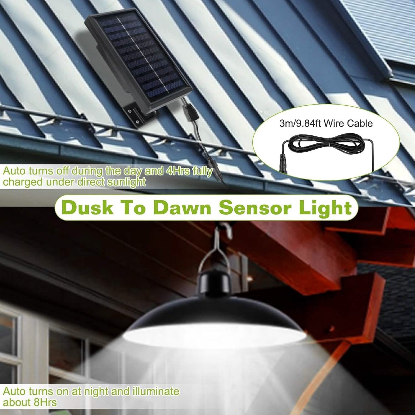 Solar-Schuppen-Lichtsensor Hängelampe