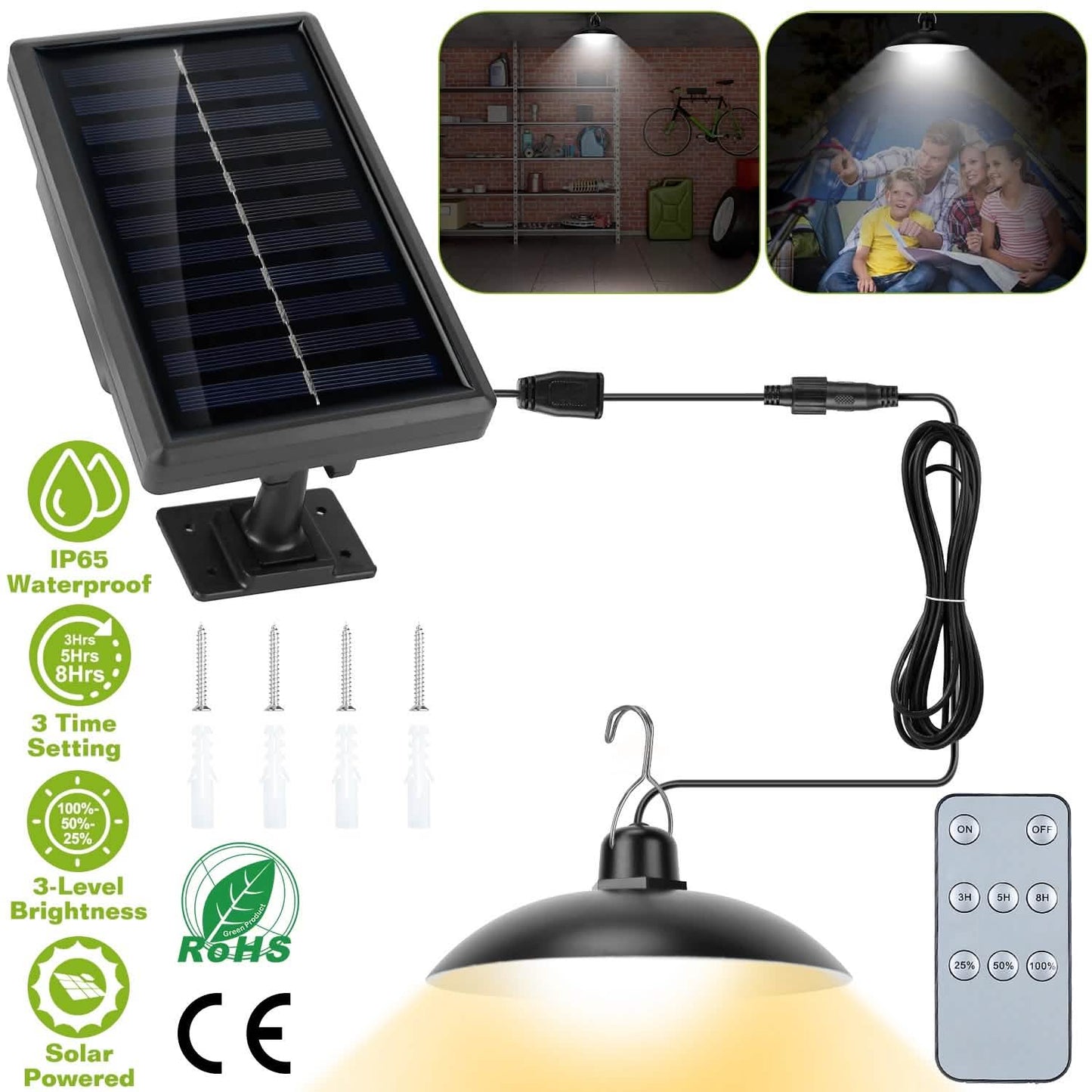 Solar-Schuppen-Lichtsensor Hängelampe