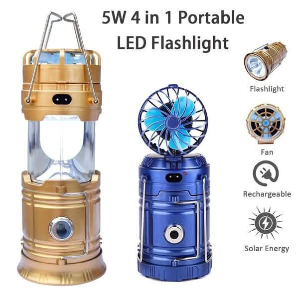 Solar-USB-Ladezeltleuchte + Ventilator