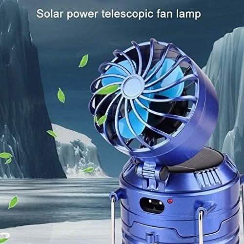 Solar-USB-Ladezeltleuchte + Ventilator