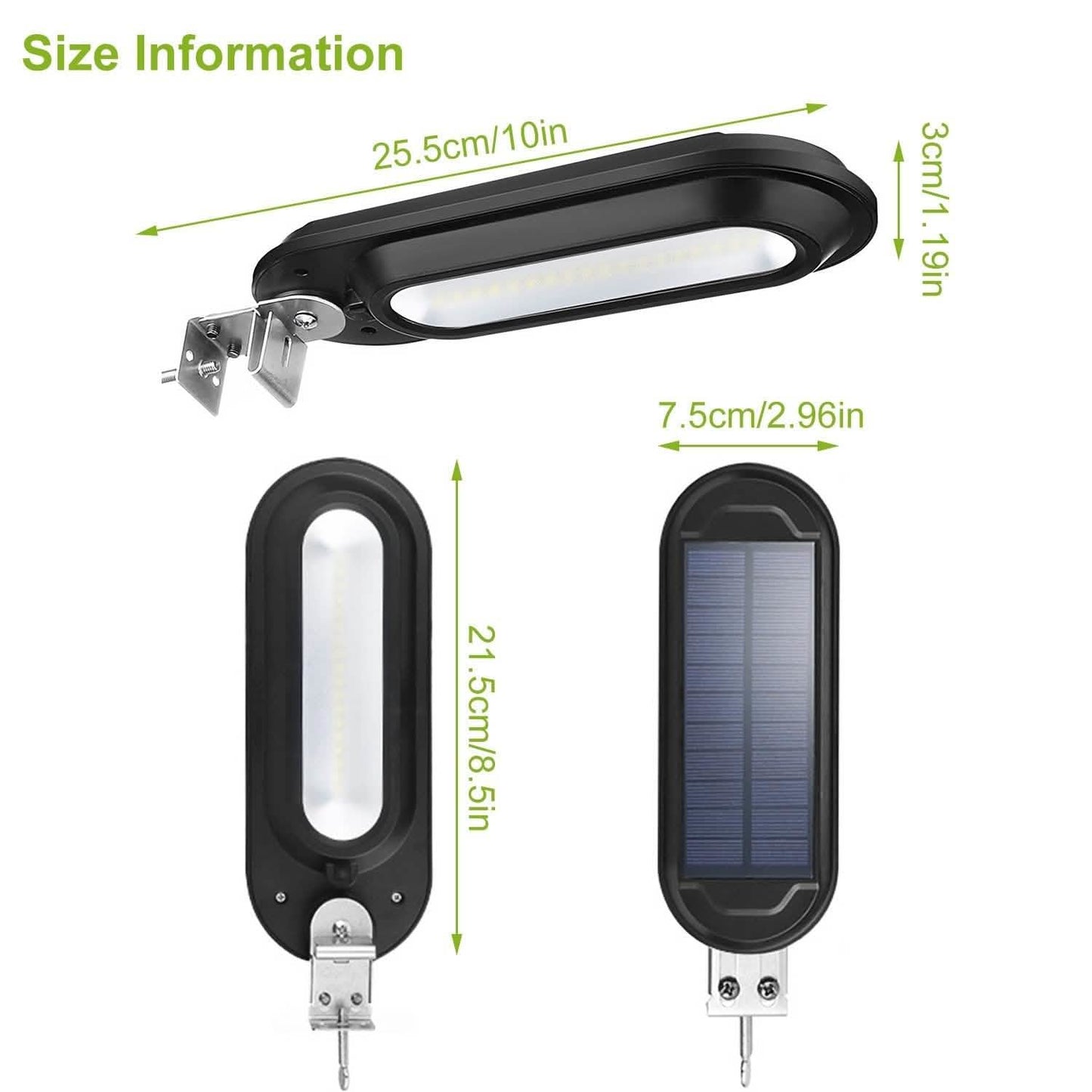 Solar-Wandleuchte für Außenbereich, 18 LEDs, Dämmerungssensor, Zaunlampe
