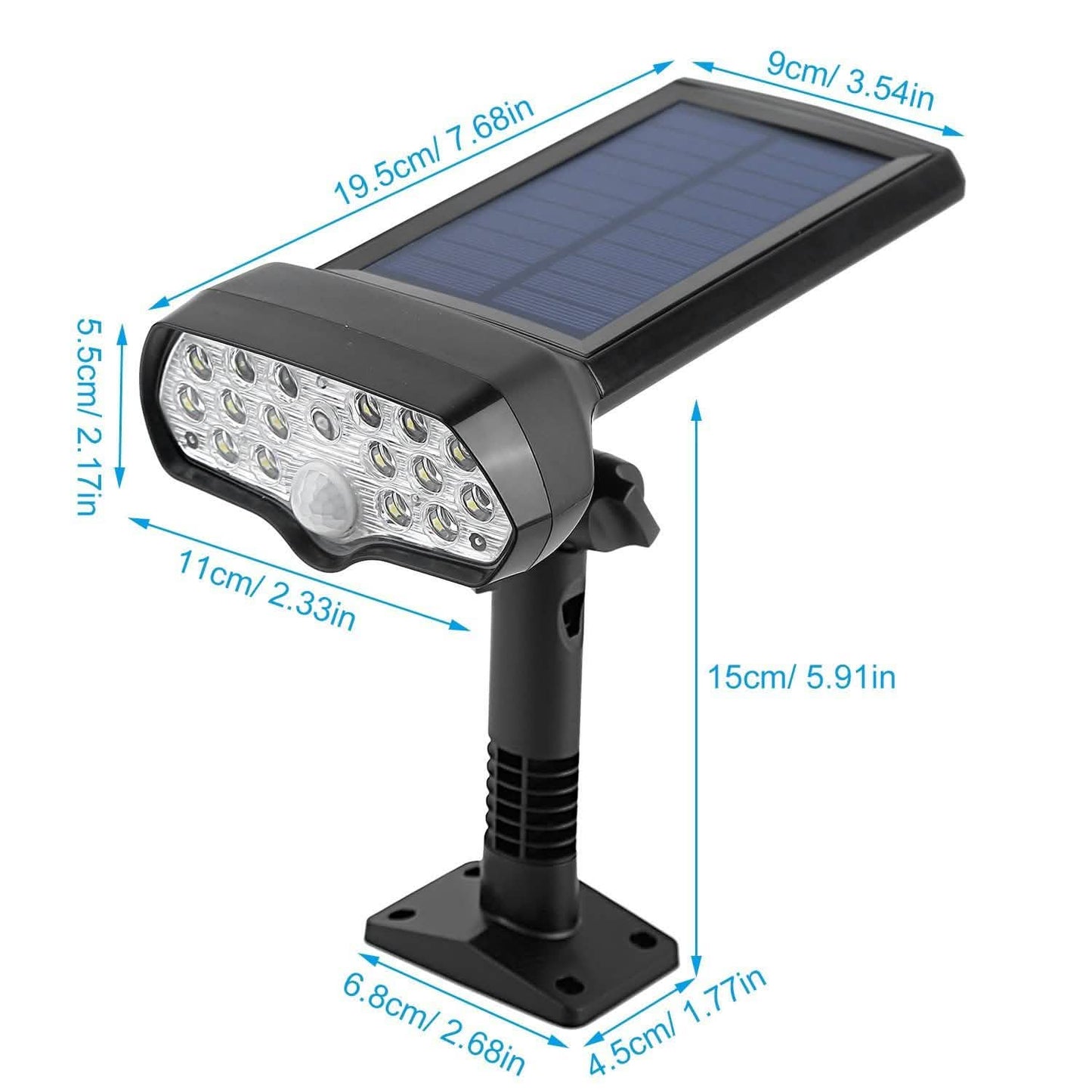 Solar-Wandleuchte mit Bewegungssensor für Außen