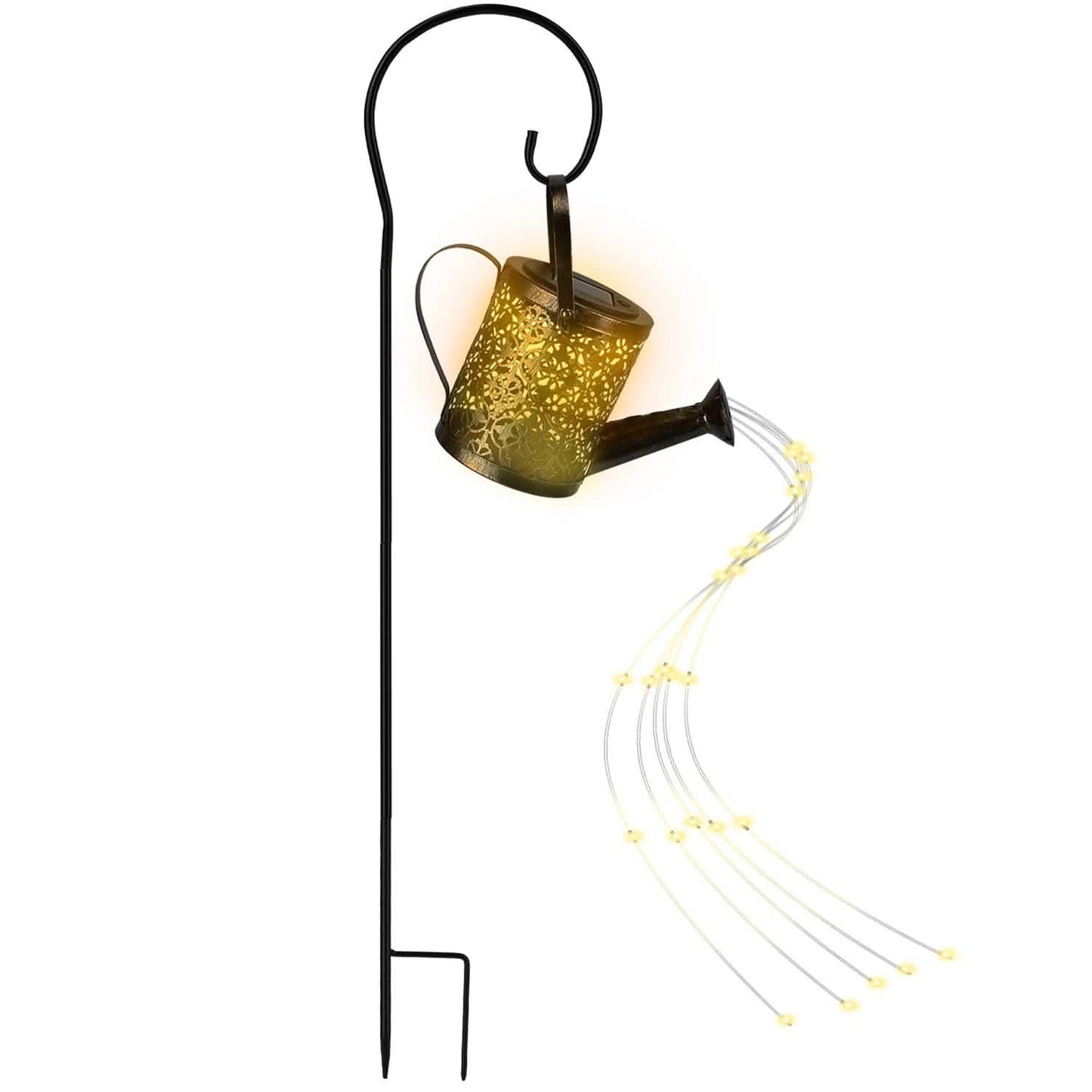 Solar-Gießkanne mit Lichterkette zum Stecken
