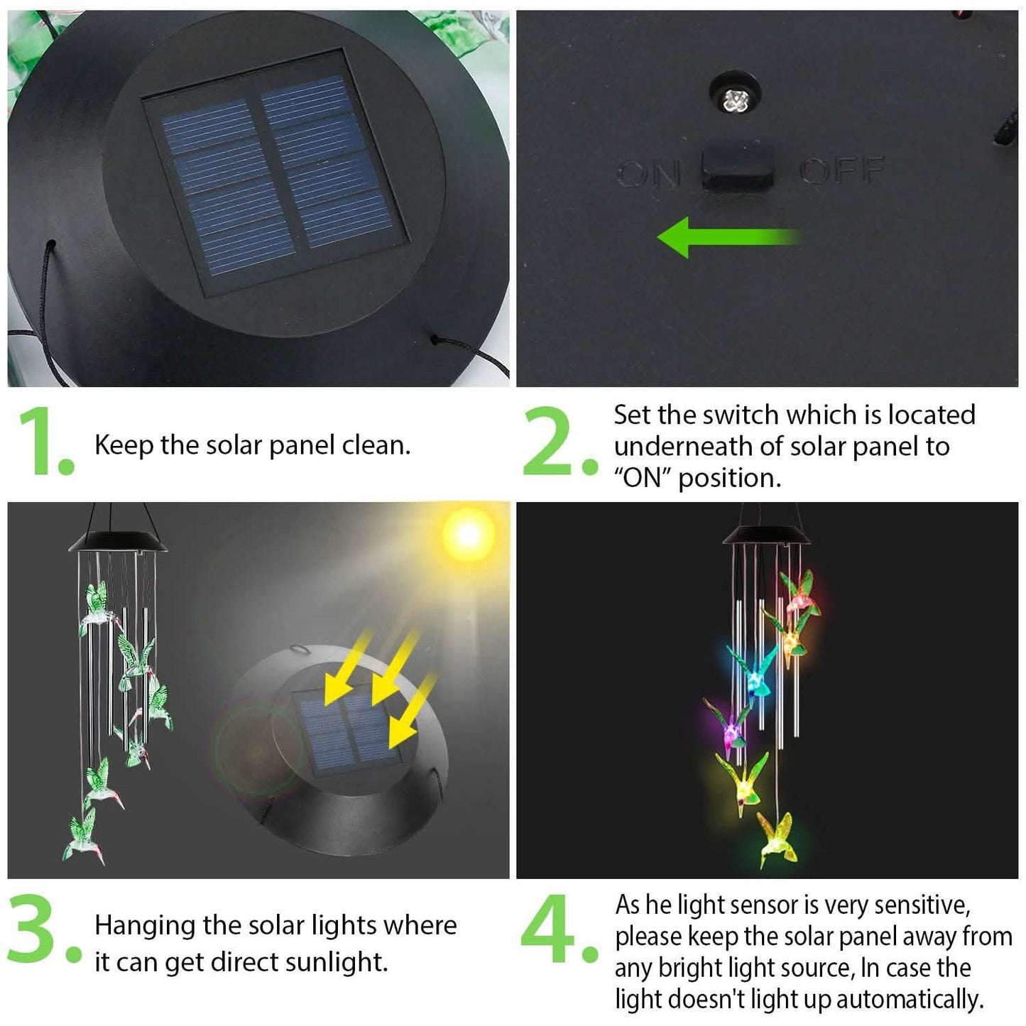 Solar-Klangspiel mit Beleuchtung