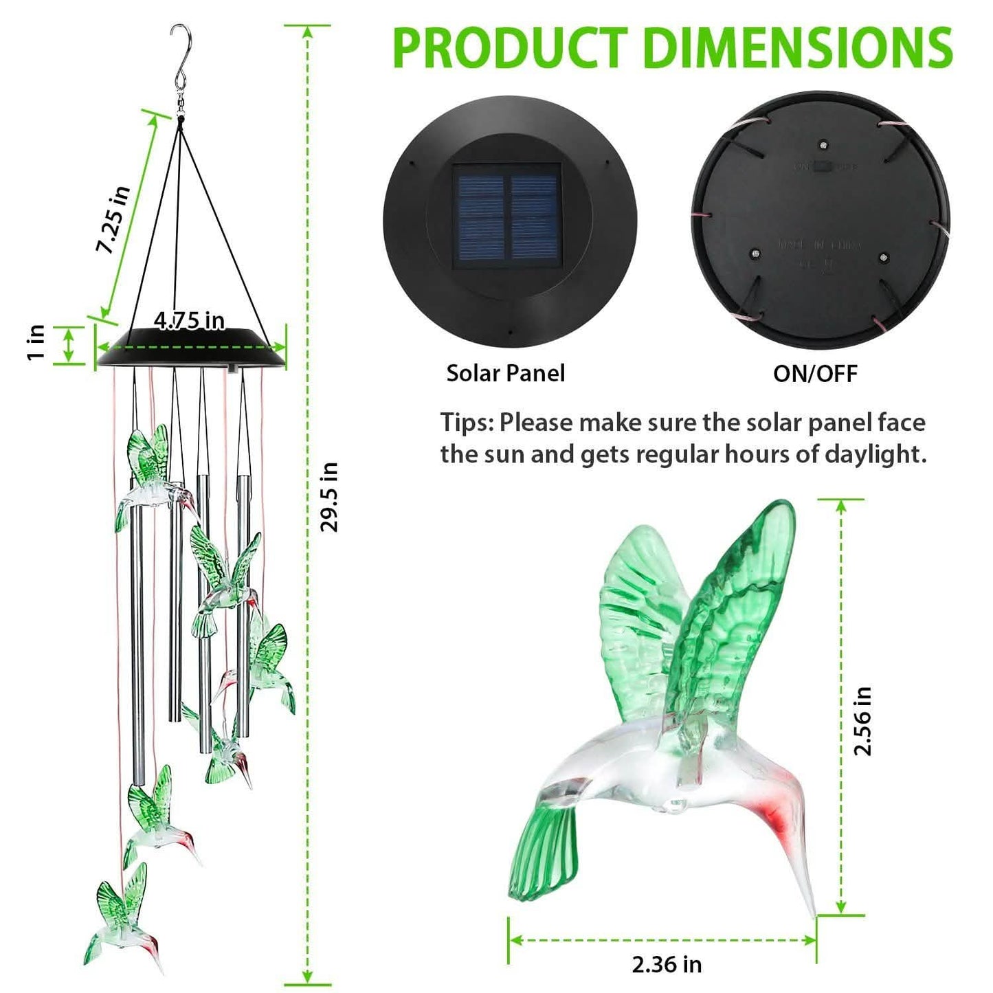 Solar-Klangspiel mit Beleuchtung