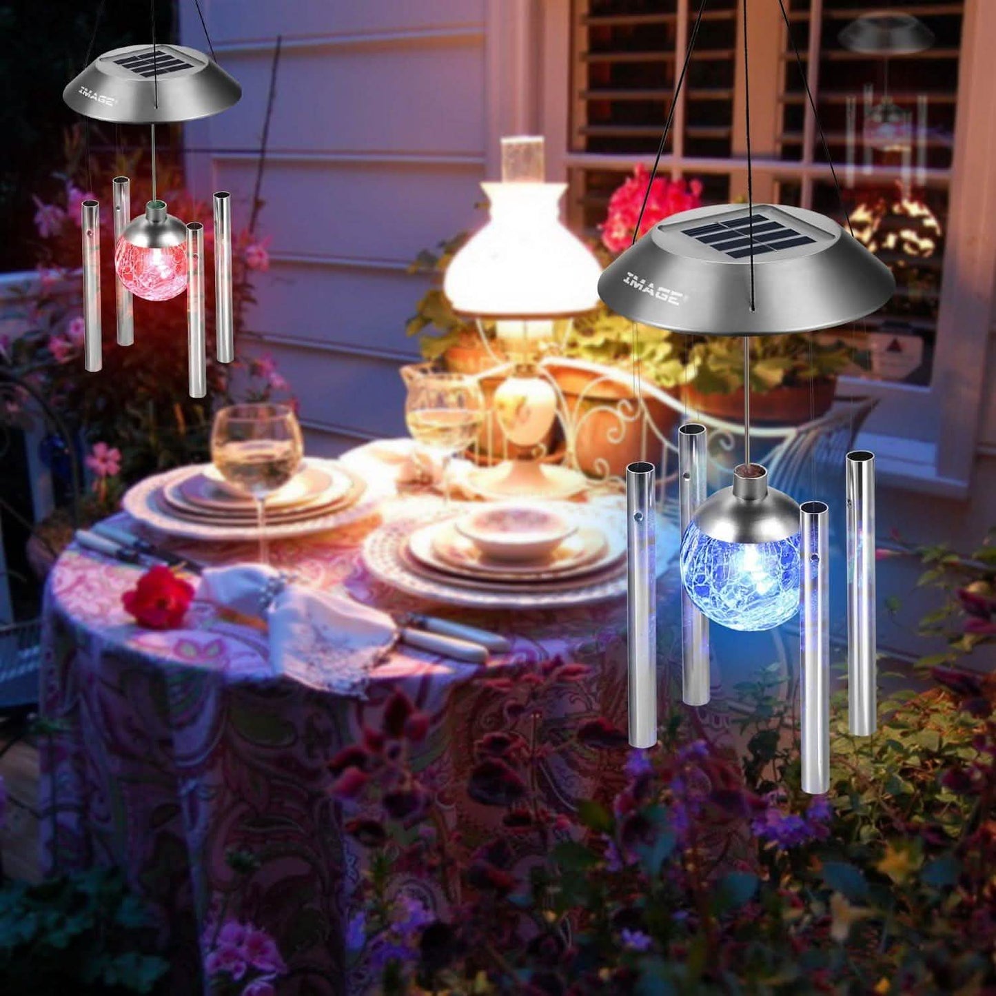 Solar Windspiel Farbwechsel LED-Licht