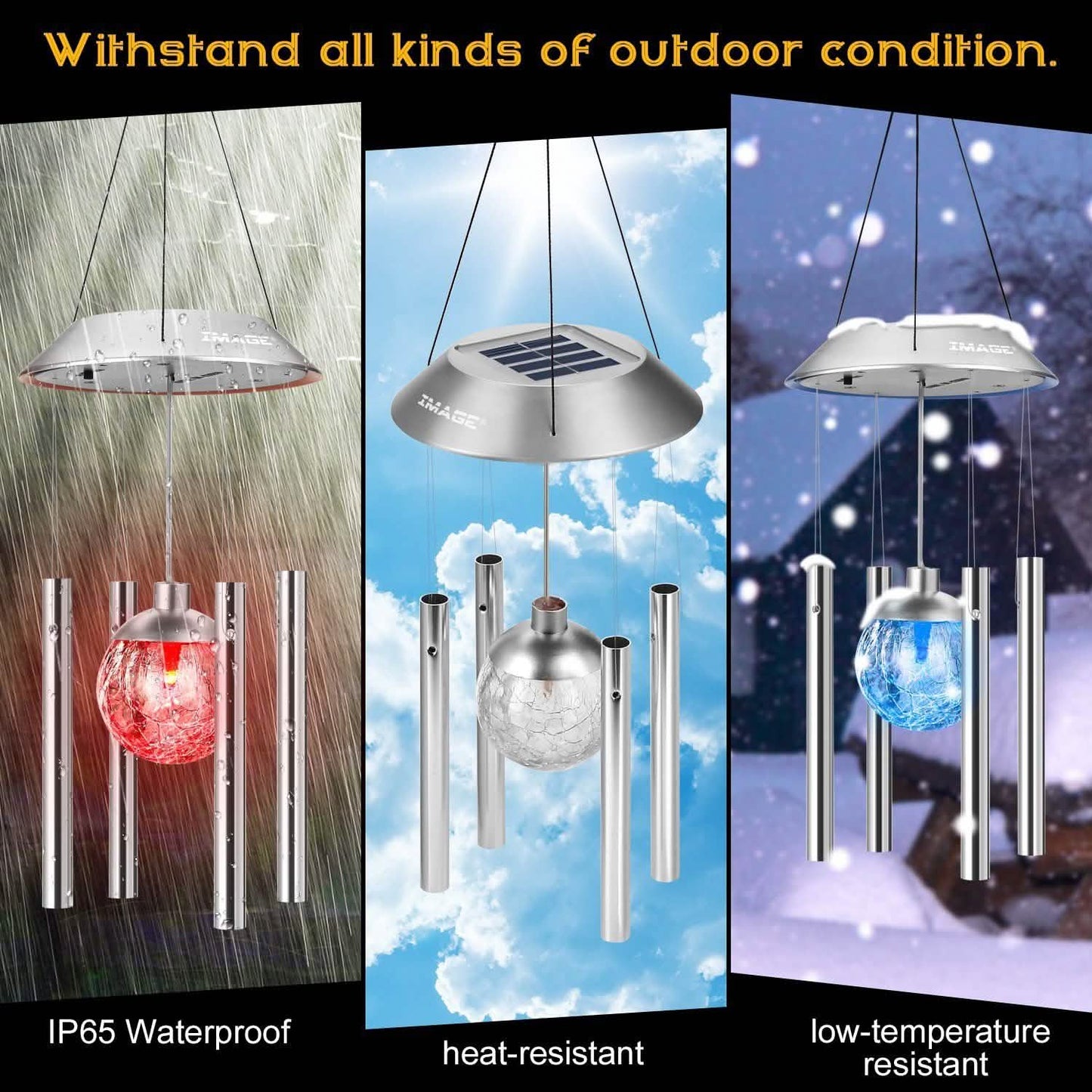 Solar Windspiel Farbwechsel LED-Licht
