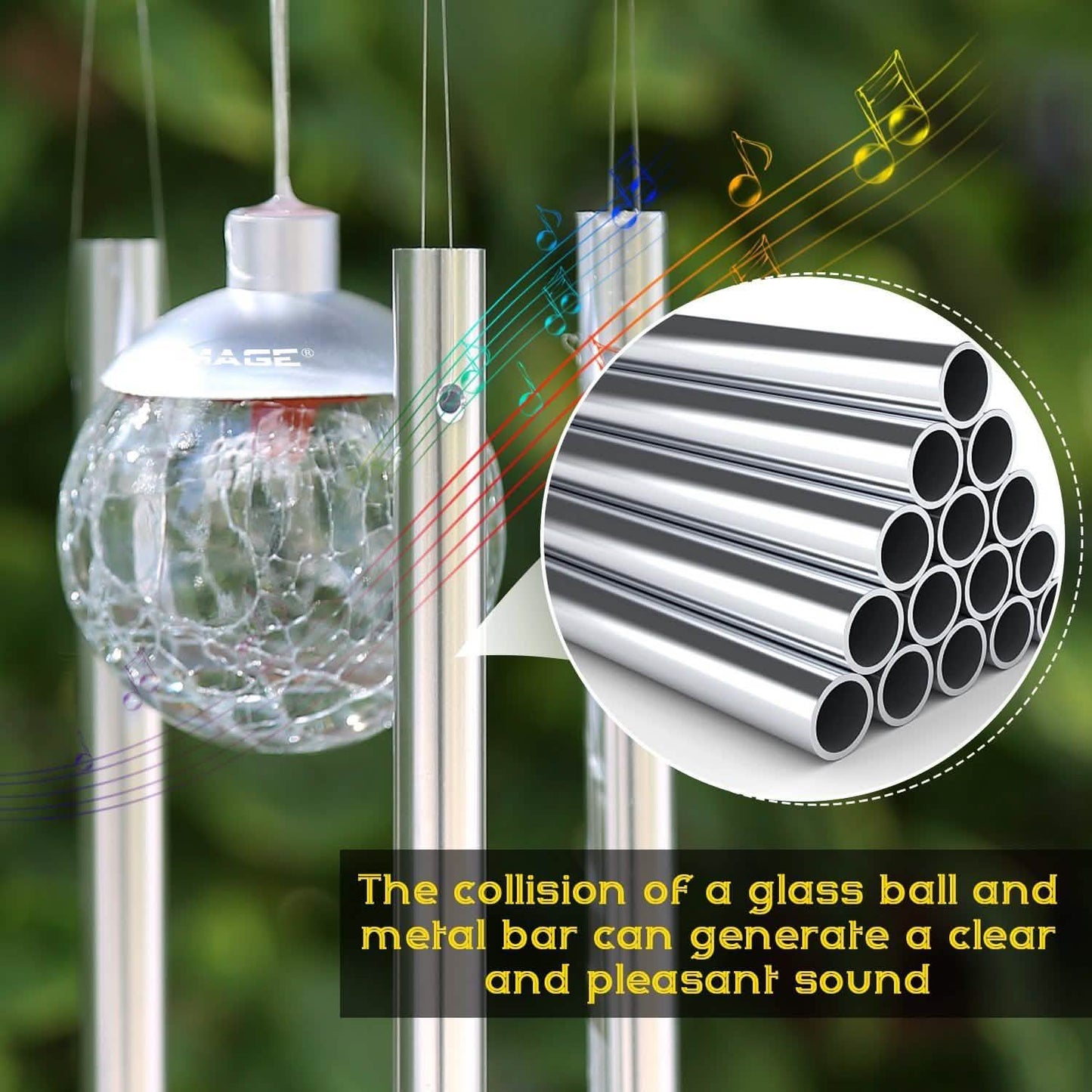 Solar Windspiel Farbwechsel LED-Licht