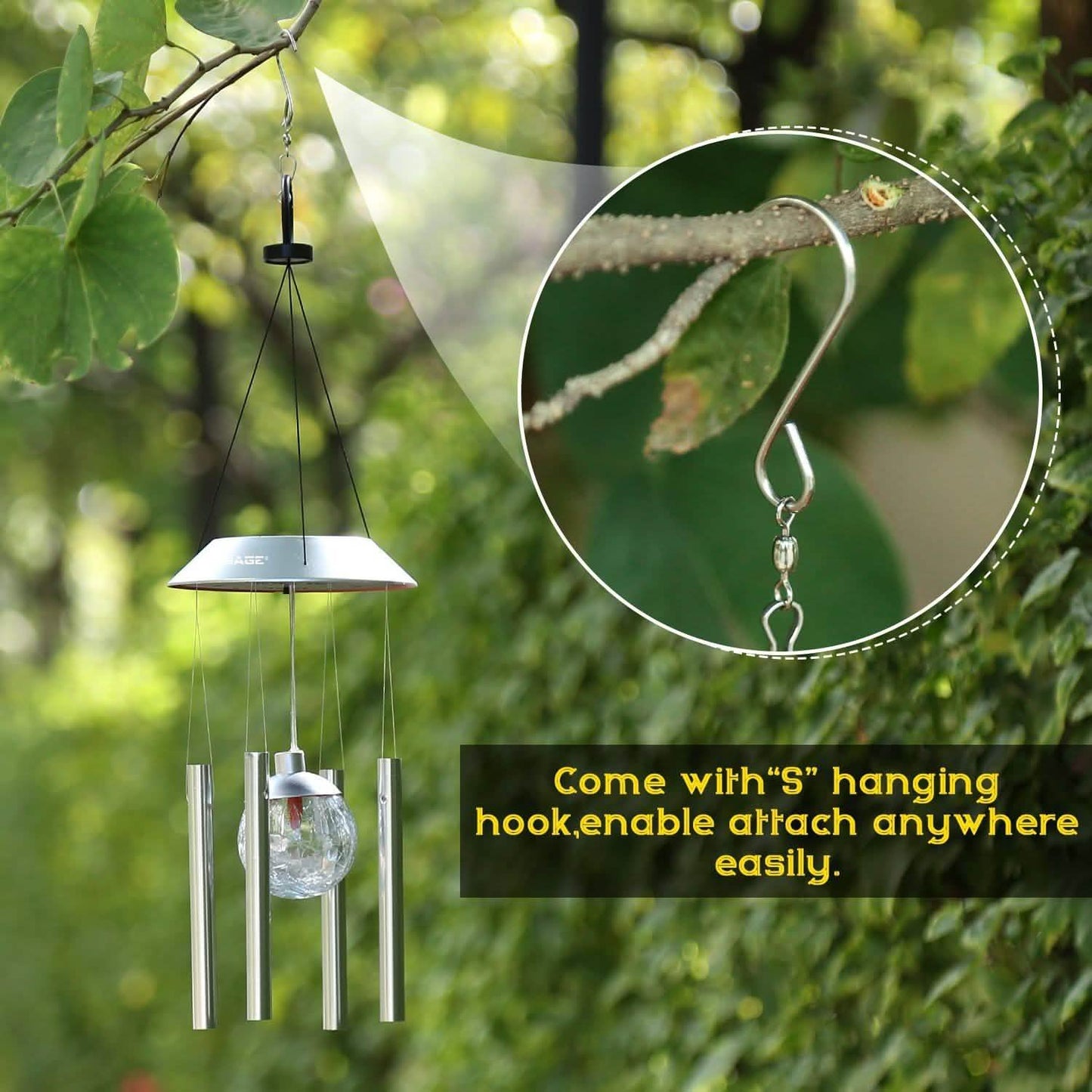 Solar Windspiel Farbwechsel LED-Licht