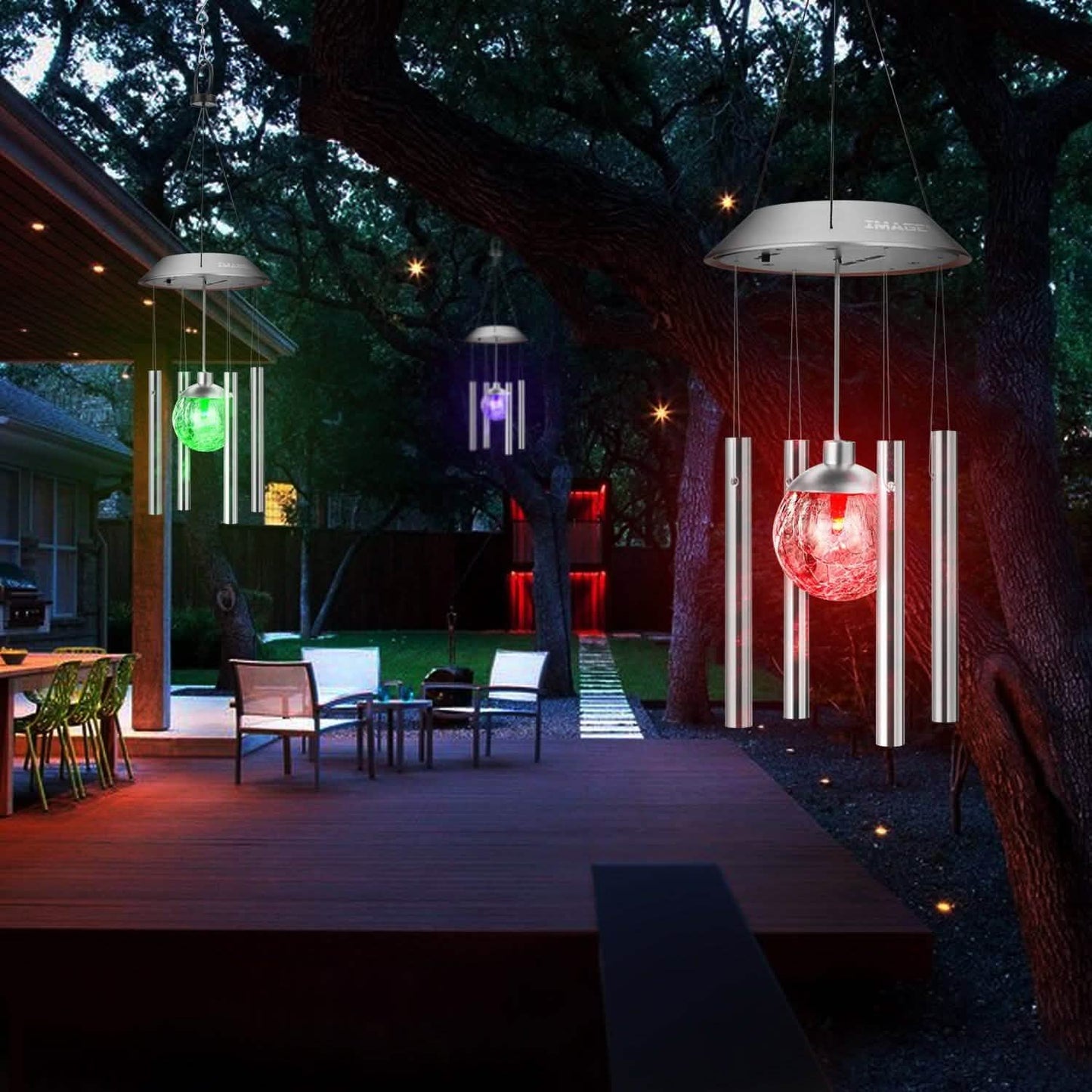 Solar Windspiel Farbwechsel LED-Licht