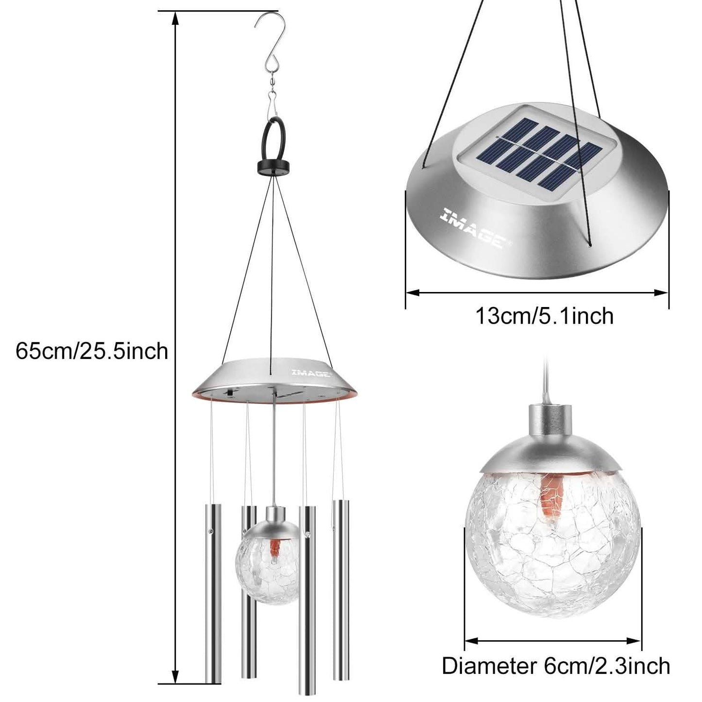 Solar Windspiel Farbwechsel LED-Licht