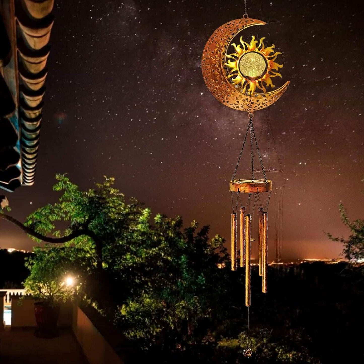 Solar-Windspiele Garten Deko Windspiel Licht
