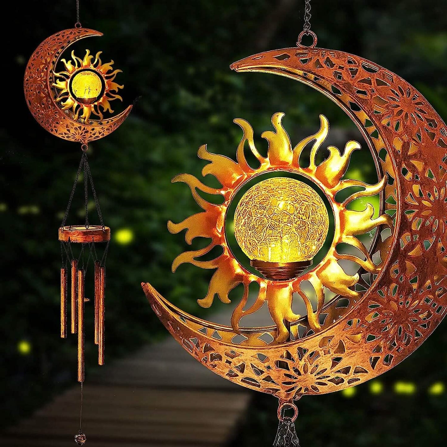 Solar-Windspiele Garten Deko Windspiel Licht