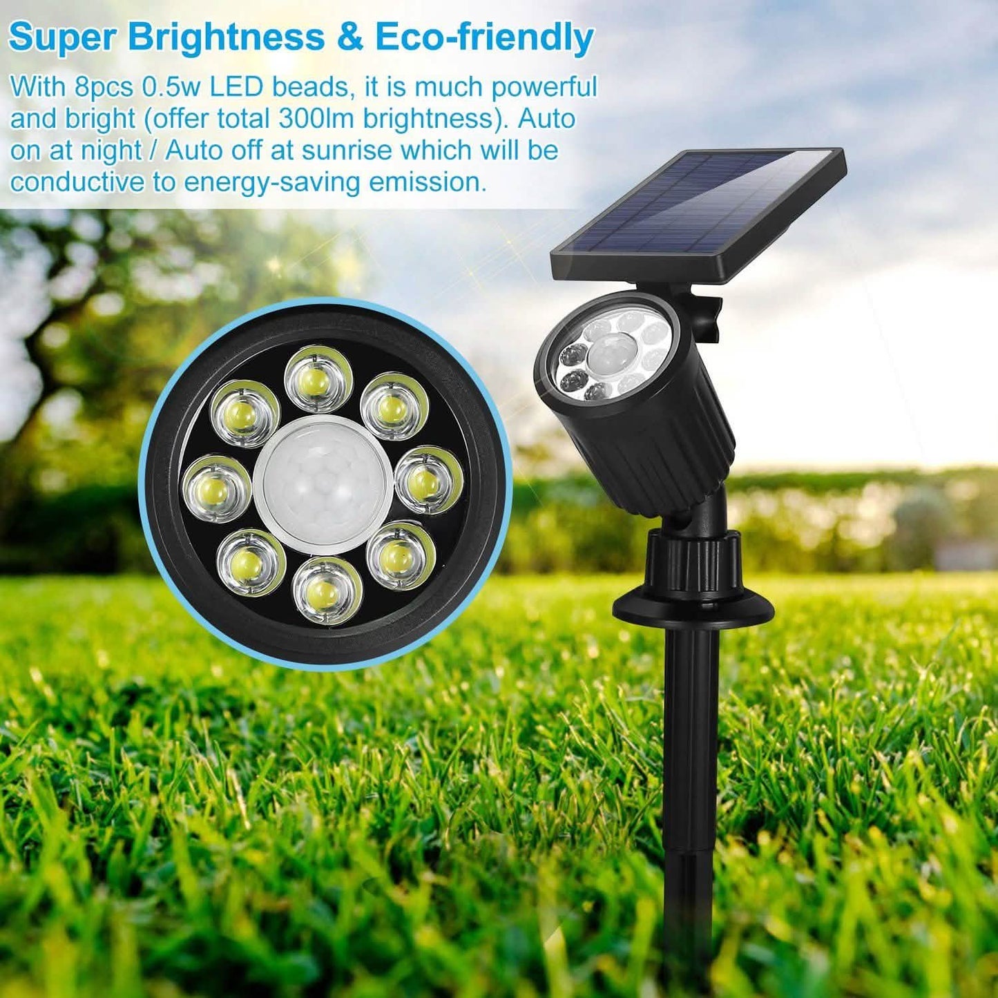 Solarek Lights Outdoor Solarbetriebene LED-Scheinwerfer