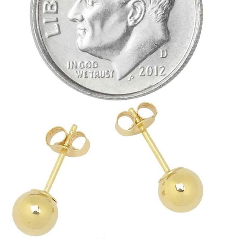 Ohrstecker aus massivem 14K Gold - Verschiedene Größen