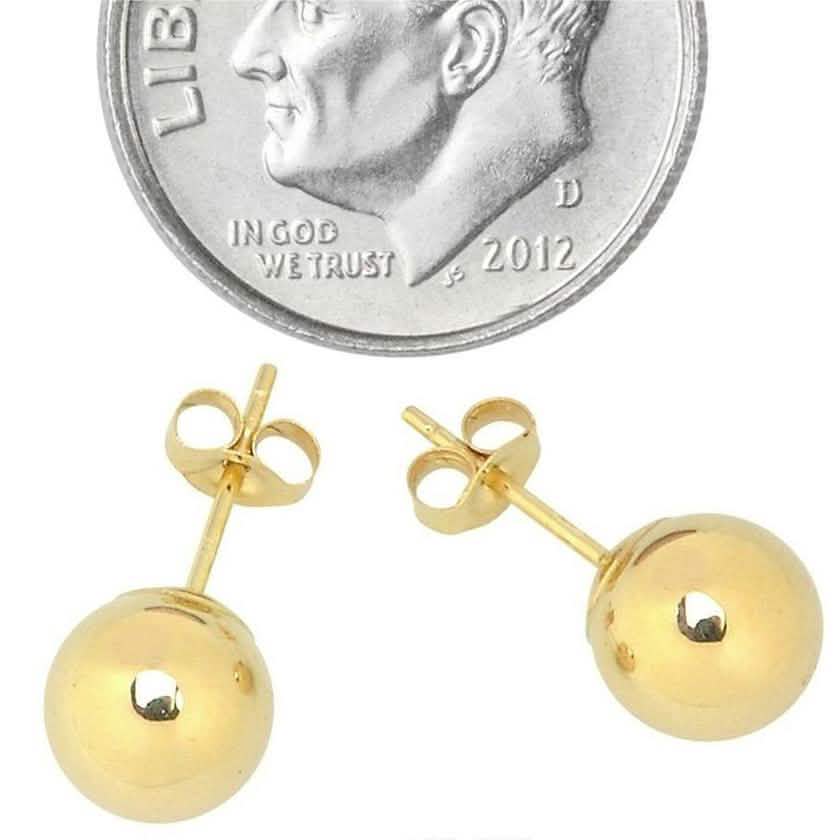 Ohrstecker aus massivem 14K Gold - Verschiedene Größen